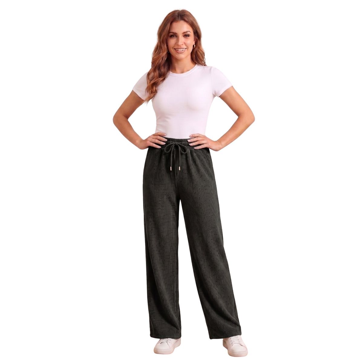 LOOK SHOP - Pantalón Mujer Recto, Buzo Jogger Versátil, Interior Polar 0004