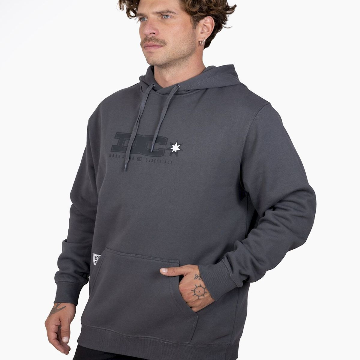 DC SHOES - Poleron Hombre Tig Master Ph Gris DC