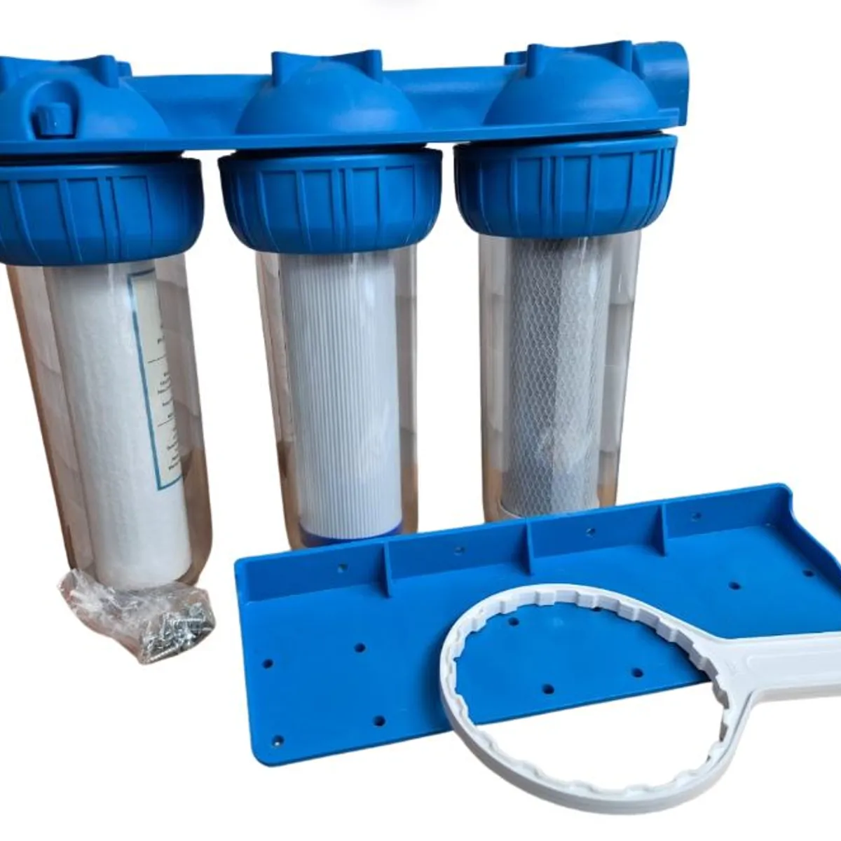 GENERICO - FILTRO PARA AGUA TRIPLE MEDIANO 10 PULGADAS