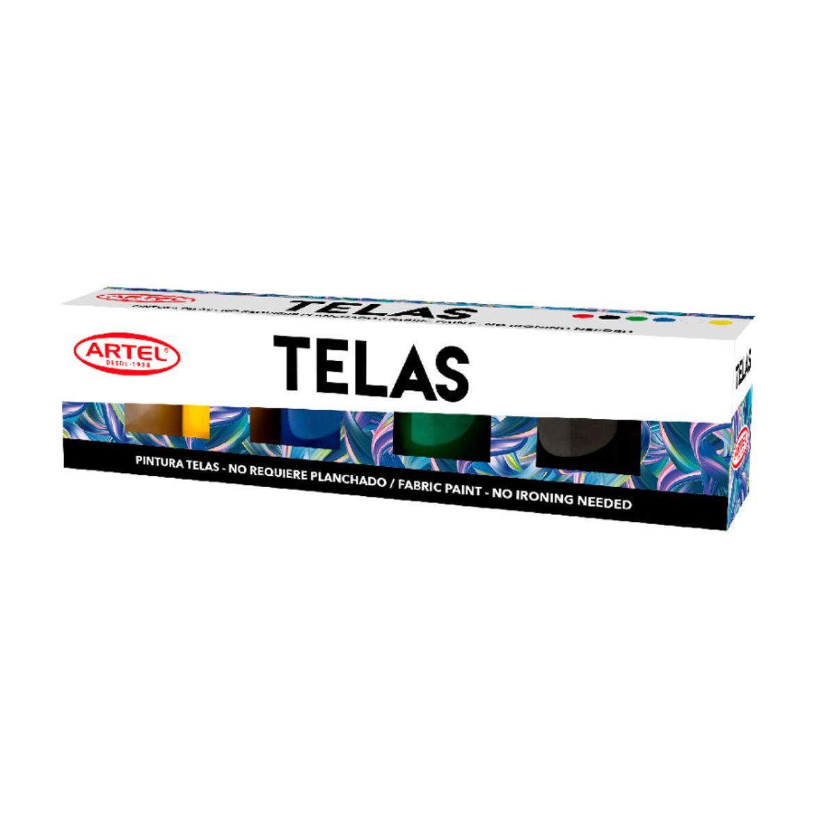 ARTEL - Estuche Pintura Telas 6 colores 15ml ARTEL
