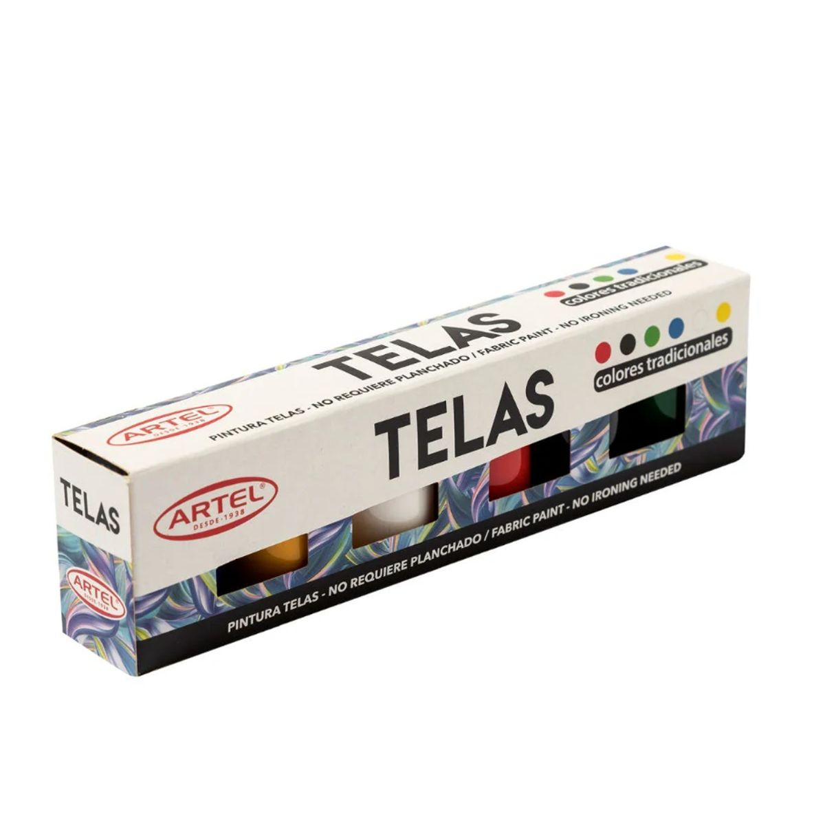 ARTEL - Estuche Pintura Telas 6 colores 15ml ARTEL