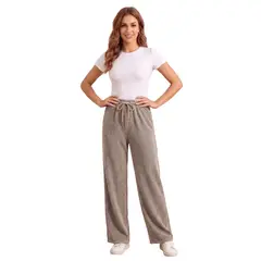 LOOK SHOP - Pantalón Mujer Recto, Buzo Jogger Versátil, Interior Polar 0004