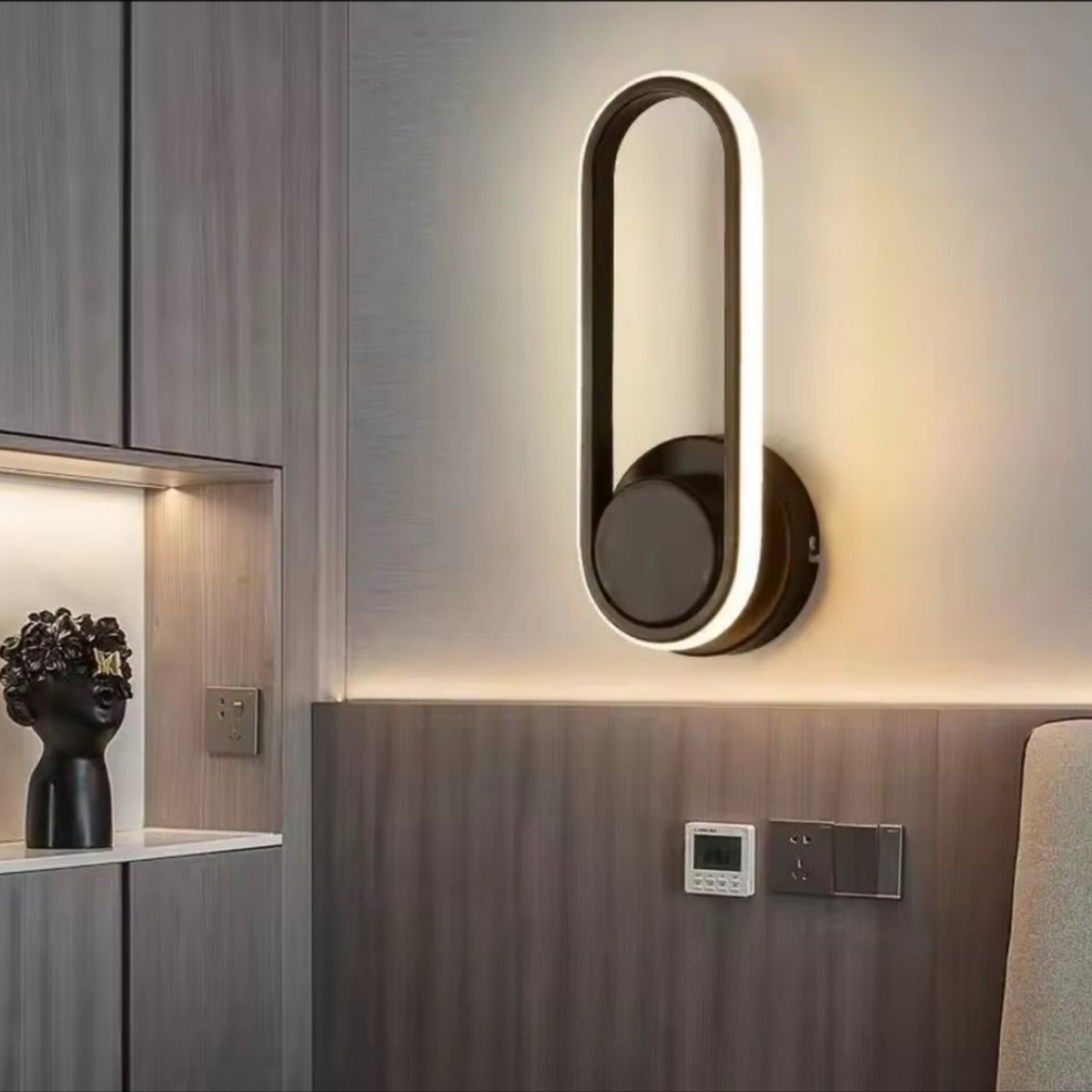 ARTIHOGAR - Pack 2 Lamparas Aplique Pared Led 3 Tonos GIRATORIA