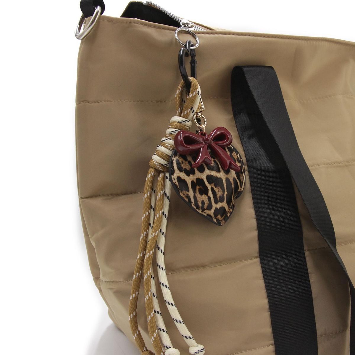 GENERICO - Llavero Charm Colgante Corazón animal print Accesorio Cartera