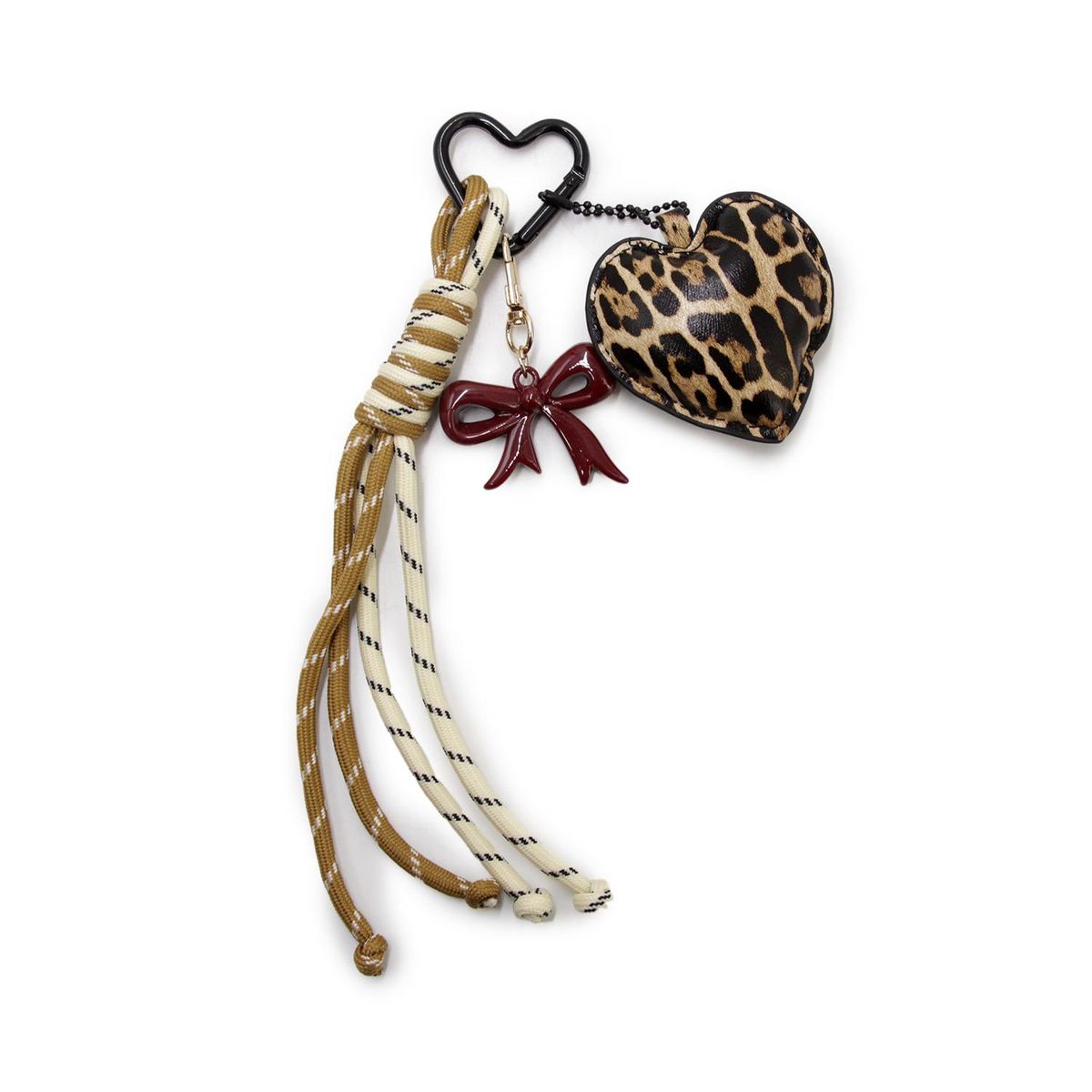GENERICO - Llavero Charm Colgante Corazón animal print Accesorio Cartera