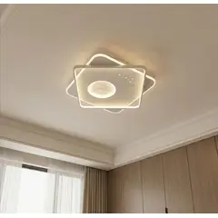 ARTIHOGAR - LAMPARA APLIQUE DE TECHO TRES TONOS DE LUZ CUADRADA 50 x 50 CM