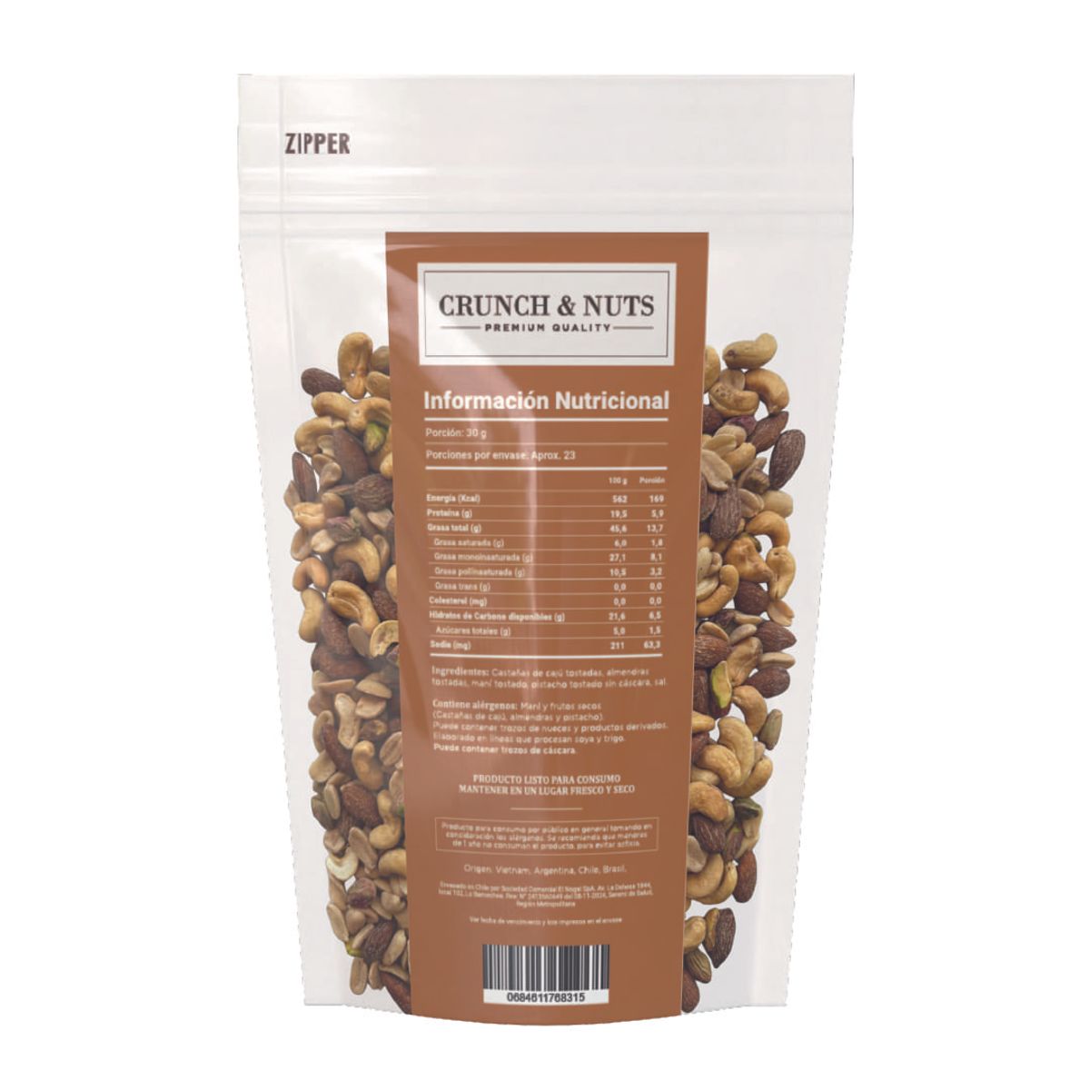 CRUNCH AND NUTS - Mix de Frutos Secos Con Sal Crunch & Nuts 700 g Kiosclub