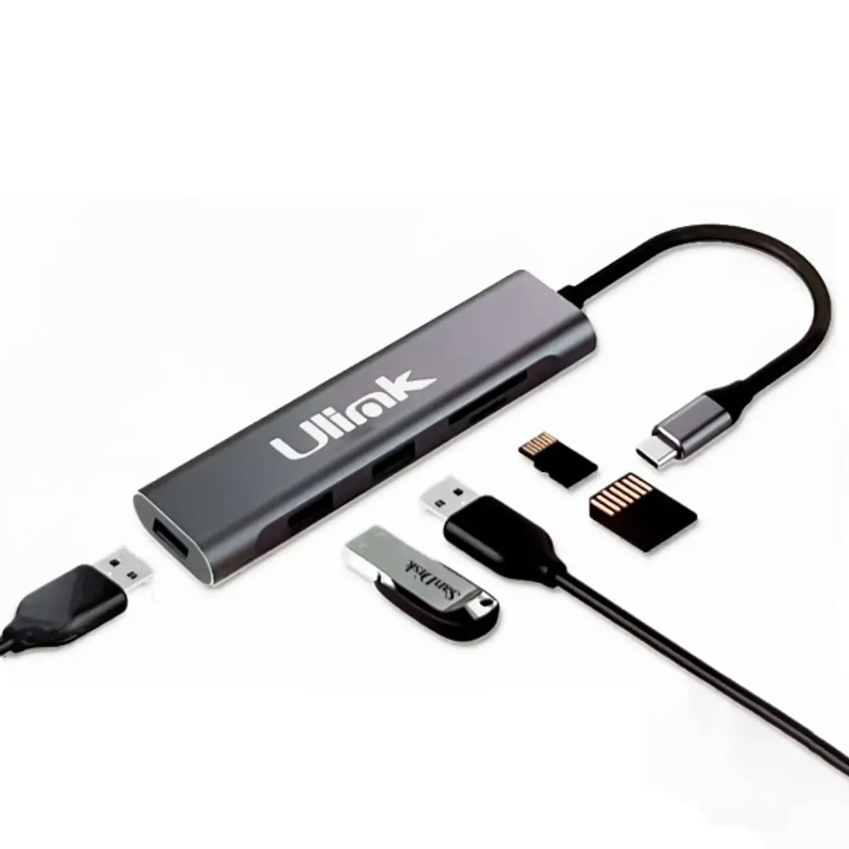 ULINK - Hub adaptador multipuerto USB-C 5 en 1 Ulink UL-ADC530RD