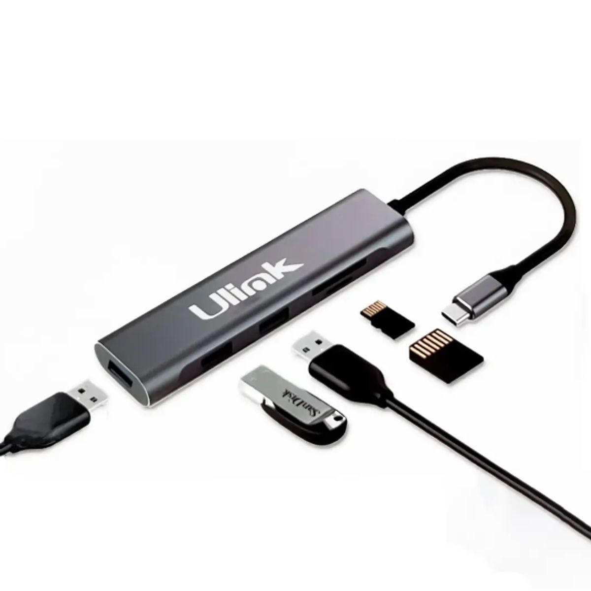 ULINK - Hub adaptador multipuerto USB-C 5 en 1 Ulink UL-ADC530RD