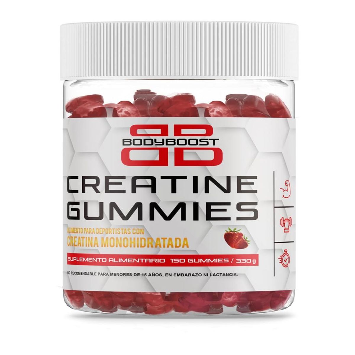BODYBOOST - Gomitas de Creatina sabor frutilla Bodyboost