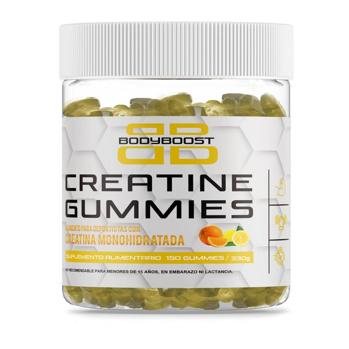BODYBOOST - Gomitas de Creatina sabor Limón Naranja Bodyboost