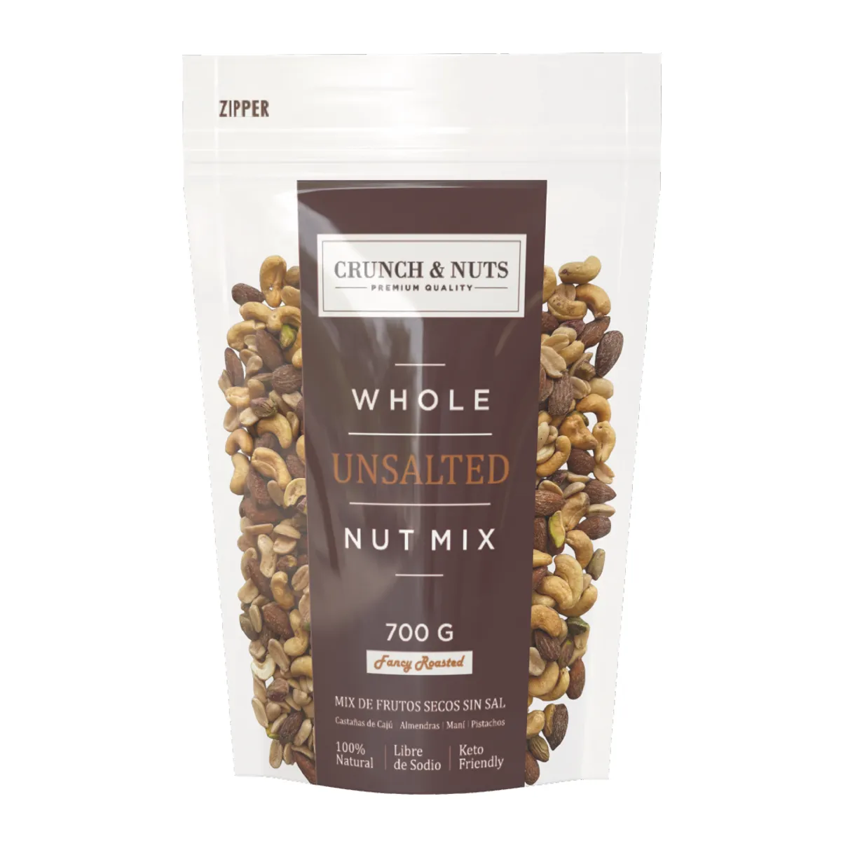 CRUNCH AND NUTS - Mix de Frutos Secos Sin Sal Crunch & Nuts 700 g Kiosclub