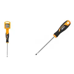 GENERICO - Destornillador Plano 4x100 mm - Punta Magnética De Precisión - Acero
