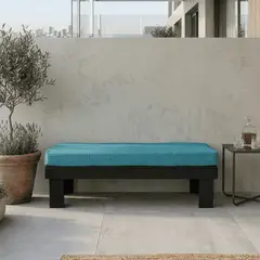 GENERICO - Banqueta Urban Loft Negra Azul con Asiento Acolchado Terrazas