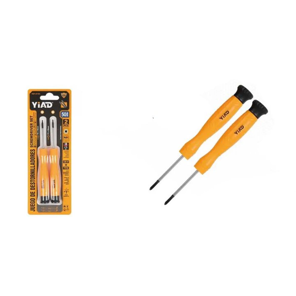 GENERICO - Kit de 2 Destornilladores T6 y T7 - Puntas Magnéticas de Precisión - Acero Cromo