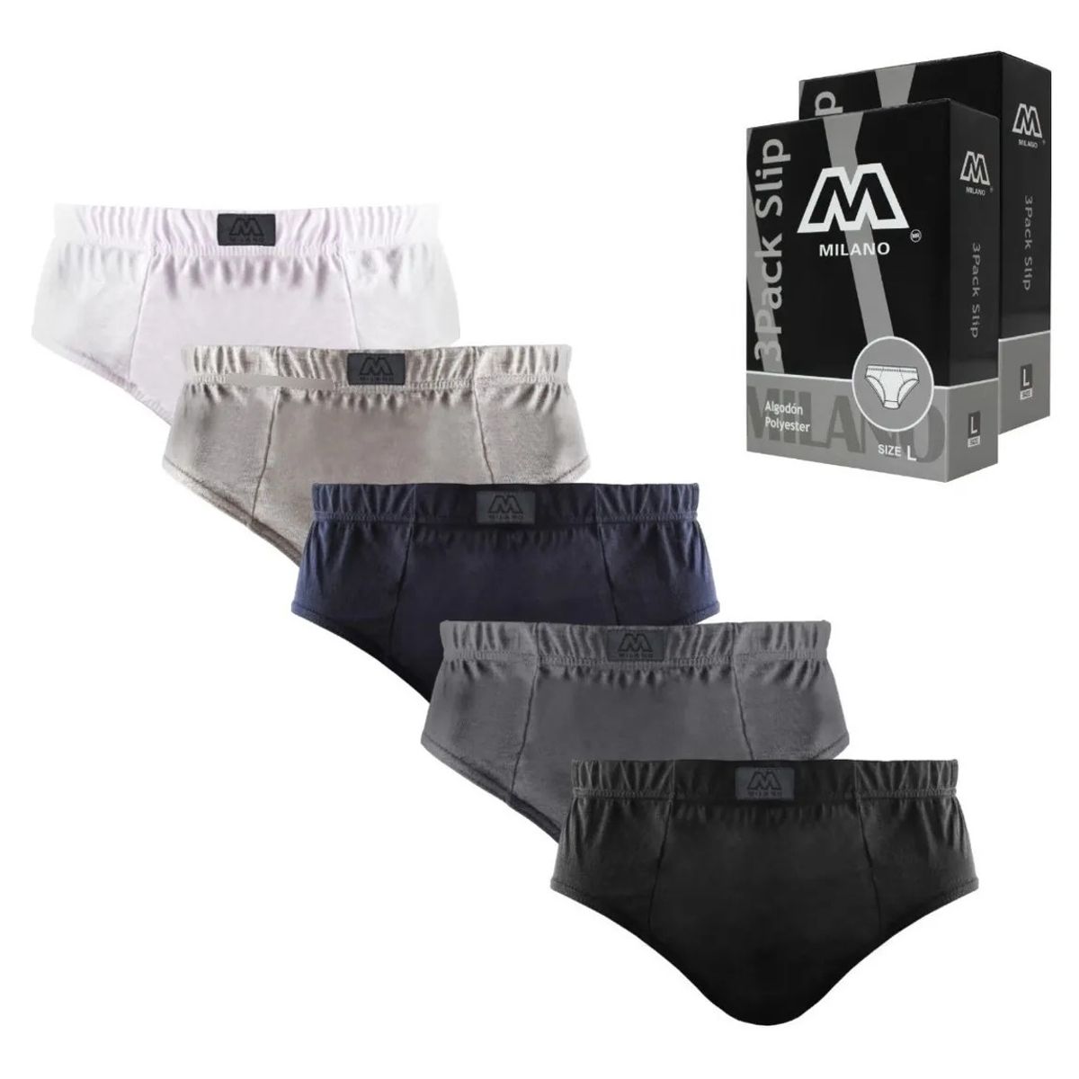 GARSIL - 12 Calzoncillos Slip De Algodon Tradicional Para Hombre