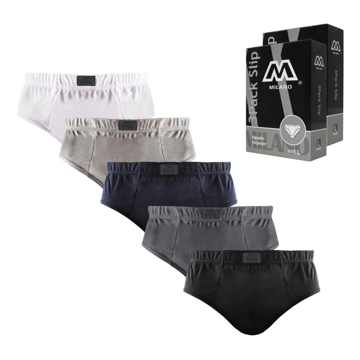 GARSIL - 12 Calzoncillos Slip De Algodon Tradicional Para Hombre