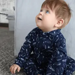 SIMPLY B - Enterito largo ballenas bebé niño