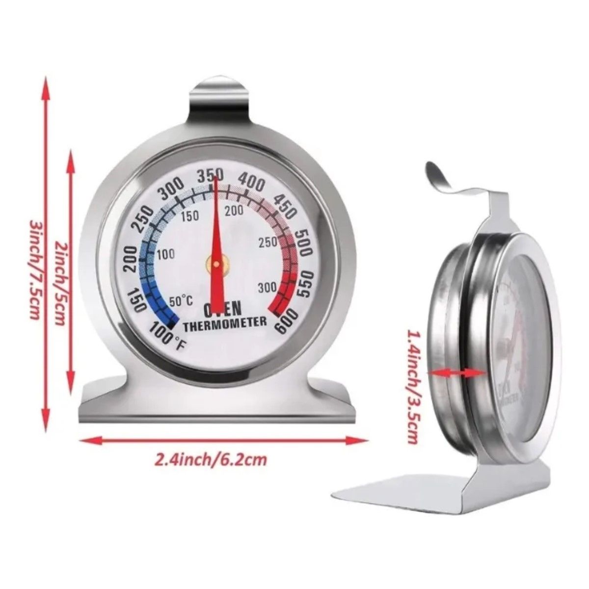 GENERICO - Termometro Para Horno Indicador Temperatura Cocina Acero reloj termometro cocina BELUG