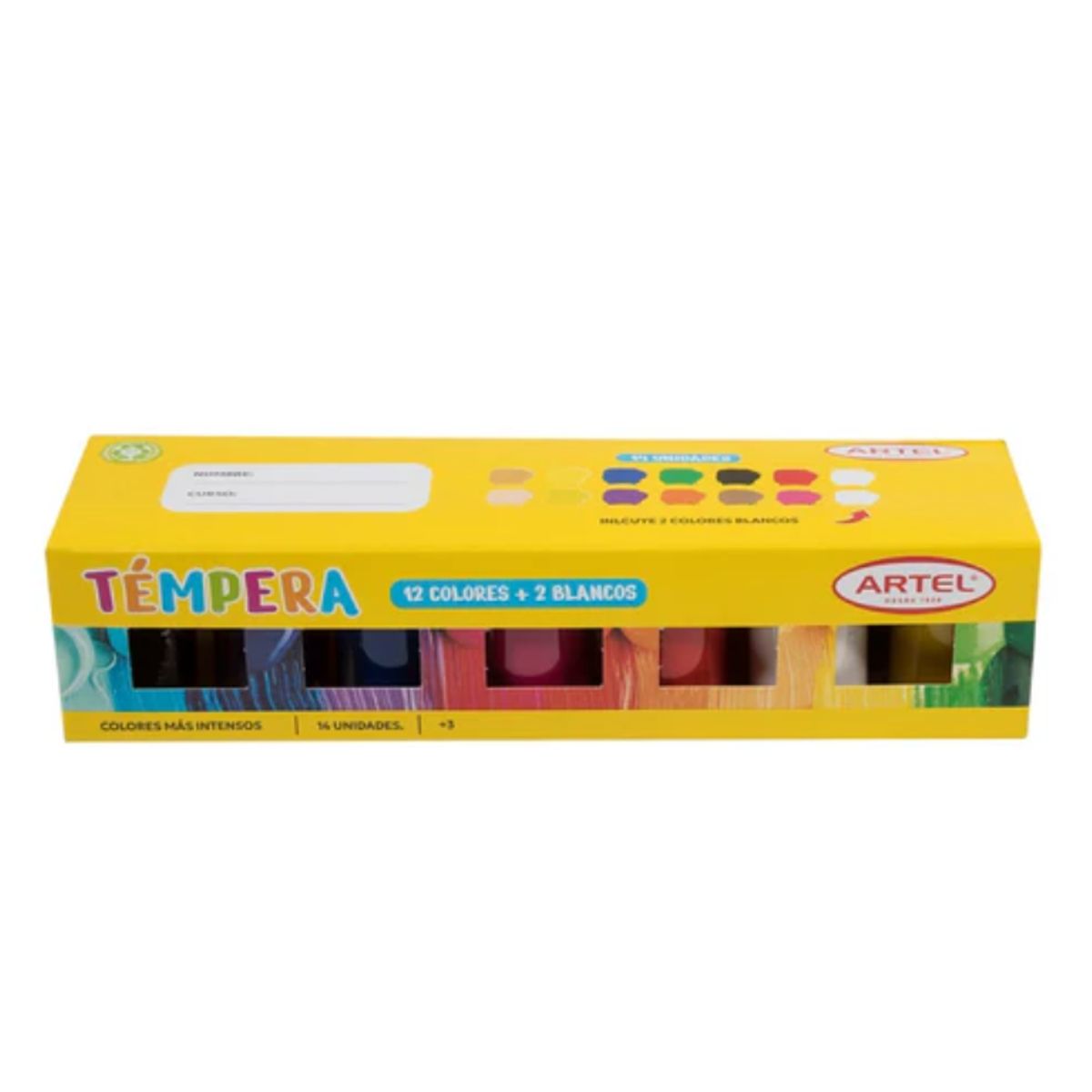 ARTEL - Estuche Tempera 12+2 Colores ARTEL