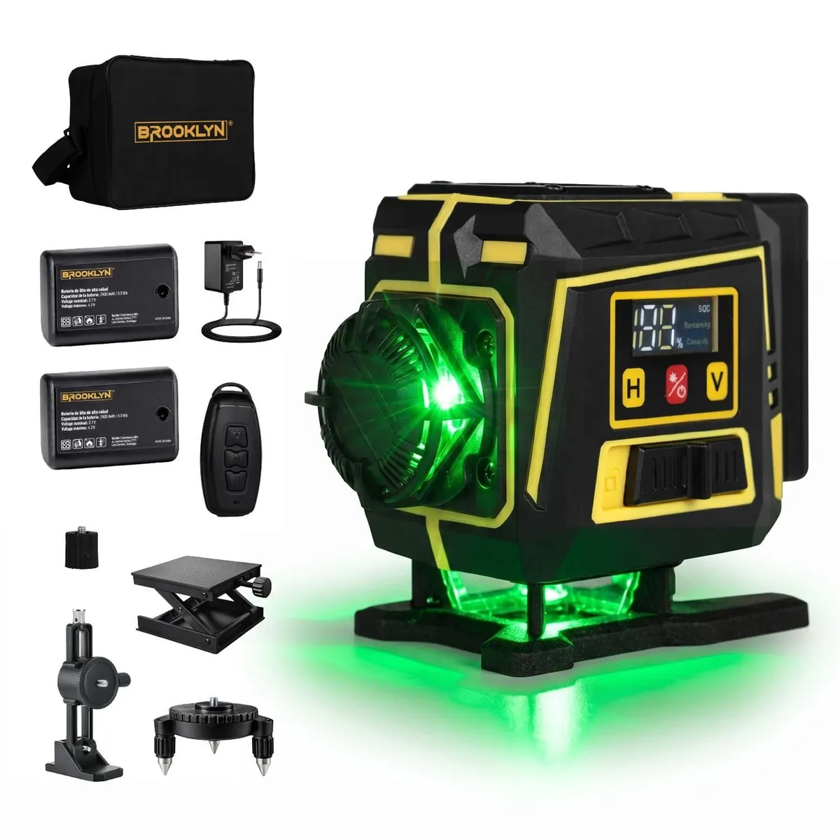 BROOKLYN - Nivel Laser Verde Brooklyn 12 Líneas 3D Autonivelante IP54