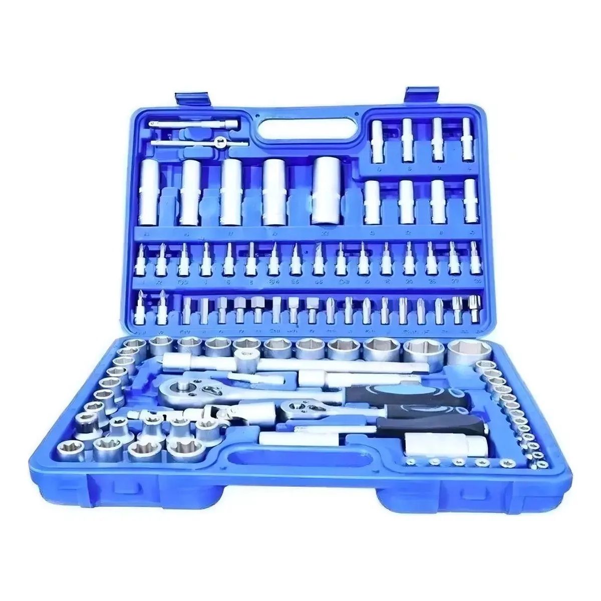 GENERICO - Caja Herramientas Dados 108 Piezas Acero Carbono 1/2 1/4