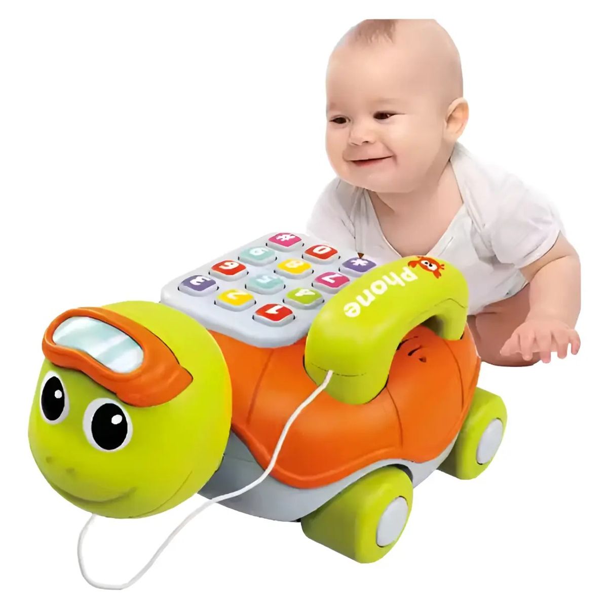 GENERICO - Juguete Teléfono Interactivo Para Bebe Juego Musical Tortuga