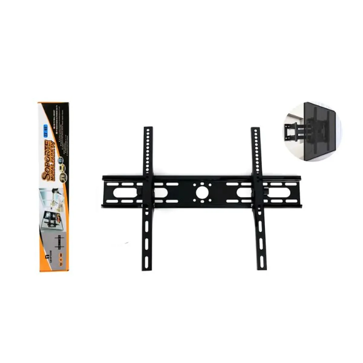 GENERICO - Soporte De Pared Para TV 23 a 65 - Acero - Negro Mate