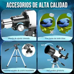 GENERICO - Telescopio Adultos Y Niños, Telescopio Refractor Astro...