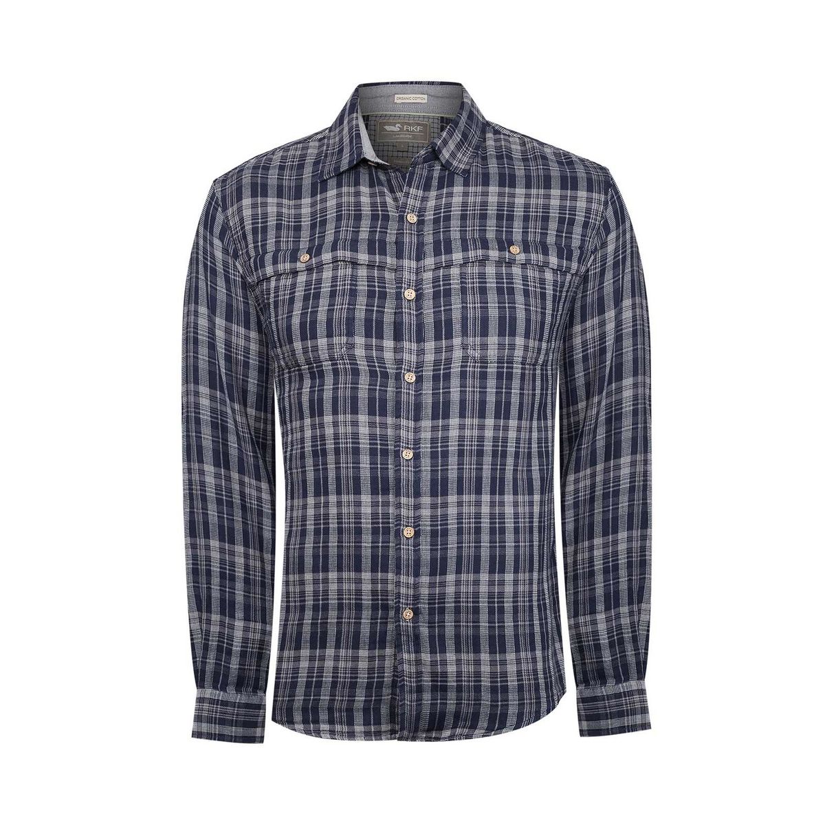 ROCKFORD - Camisa Algodón Orgánico Hombre Bradford Azul oscuro ROCKFORD