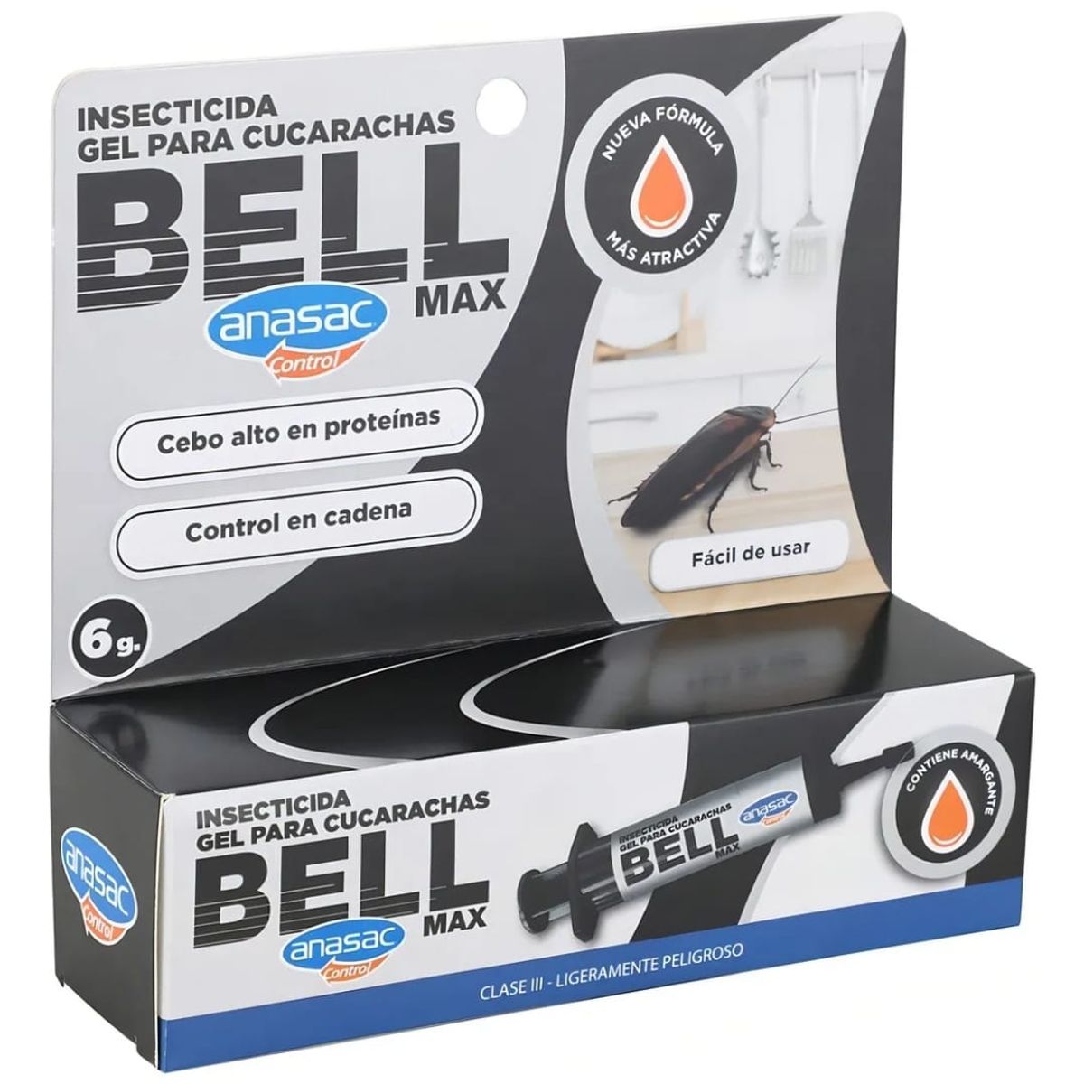 ANASAC - Insecticida Gel Para Cucarachas. Bell Max  6gr.