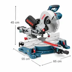 GENERICO - Ingleteadora Telescópica Ronix 5303 12" 2000W Bajo Ruido