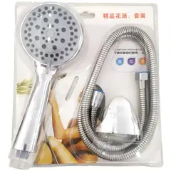 GENERICO - Kit Cabezal para Ducha Teléfono + Manguera + Soporte