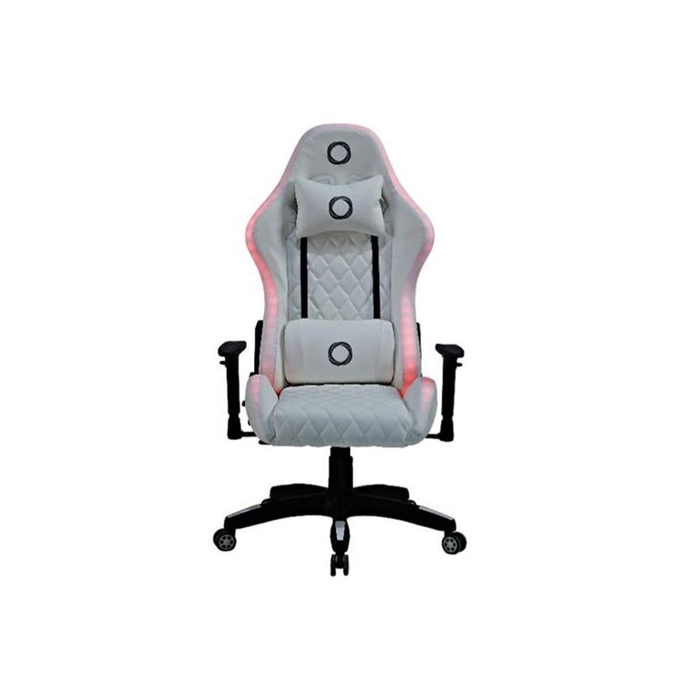 Silla Gamer Pro RGB con Control Remoto Apoyabrazos 2D Reclinable Blanca