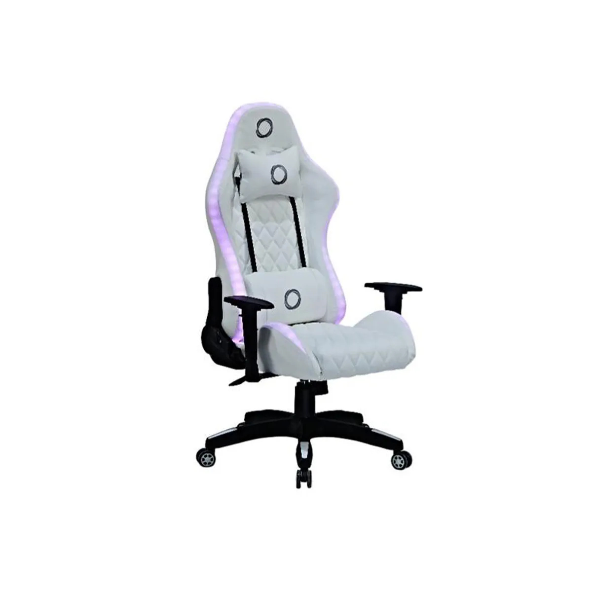 NIBIO - Silla Gamer Nibio Pro RGB con Control Remoto Apoyabrazos 2D Reclinable Blanca