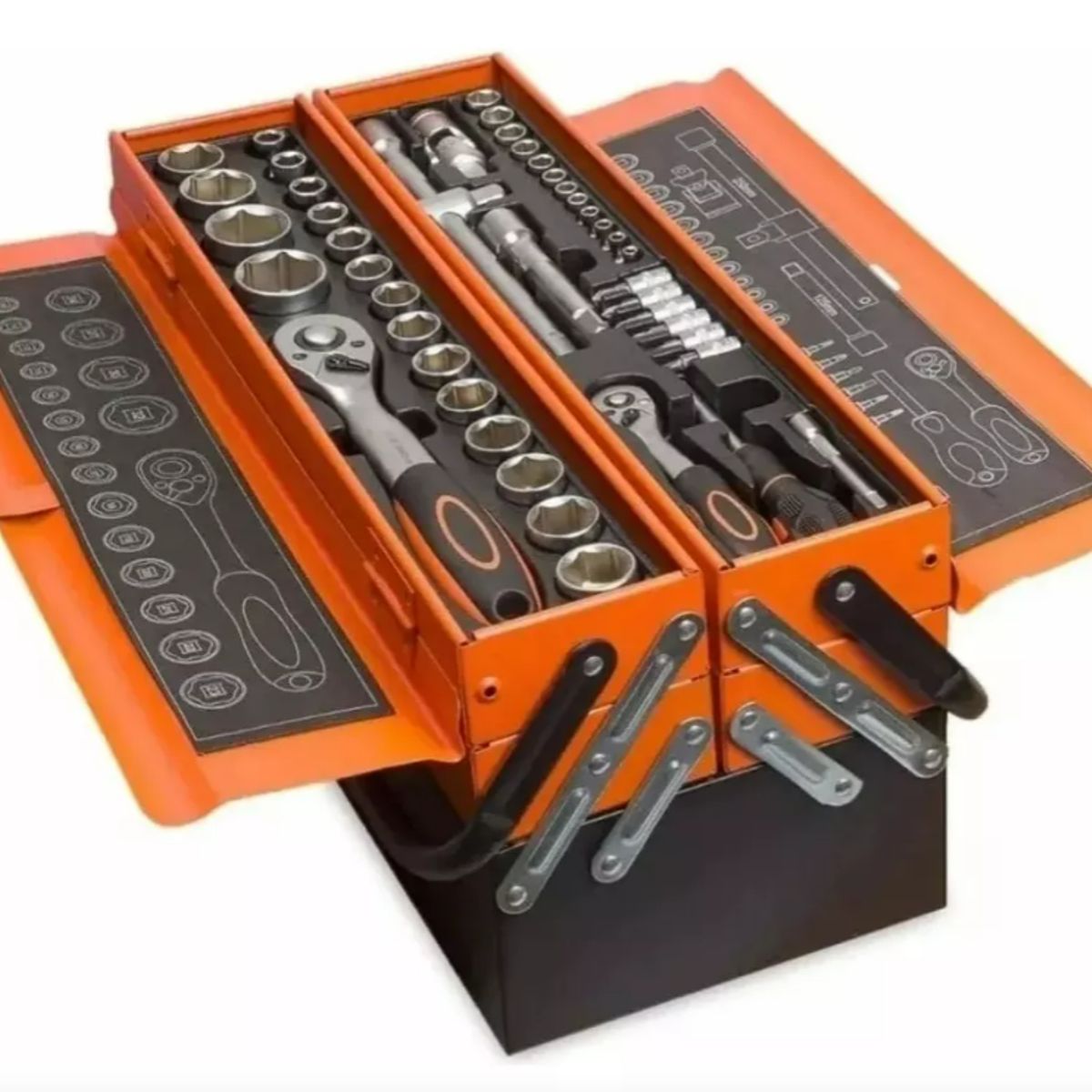 GENERICO - CAJA DE HERRAMIENTAS PLEGABLE DE 85 PIEZAS