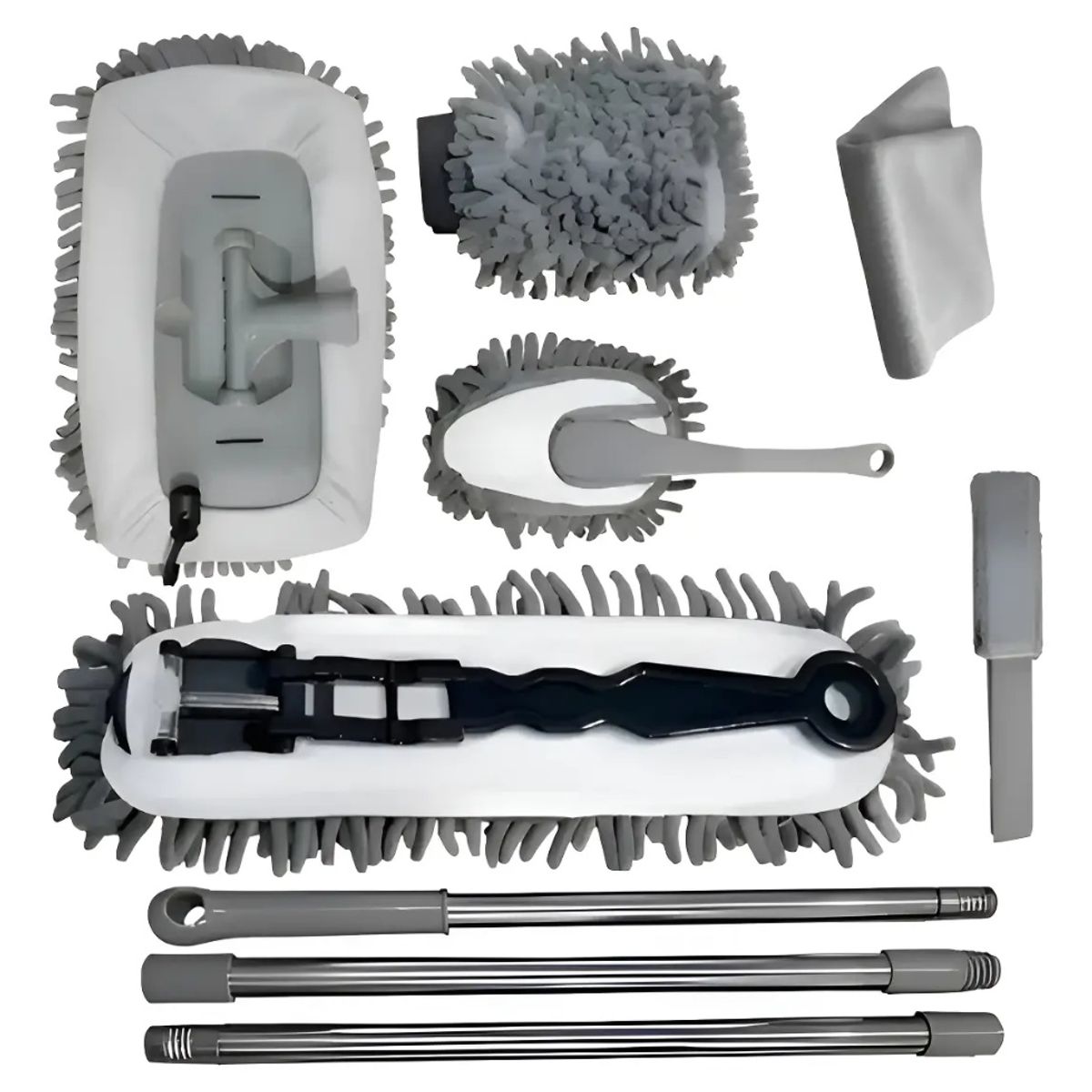 GENERICO - Kit Cepillos de Microfibra Auto Hogar Interior y Exterior