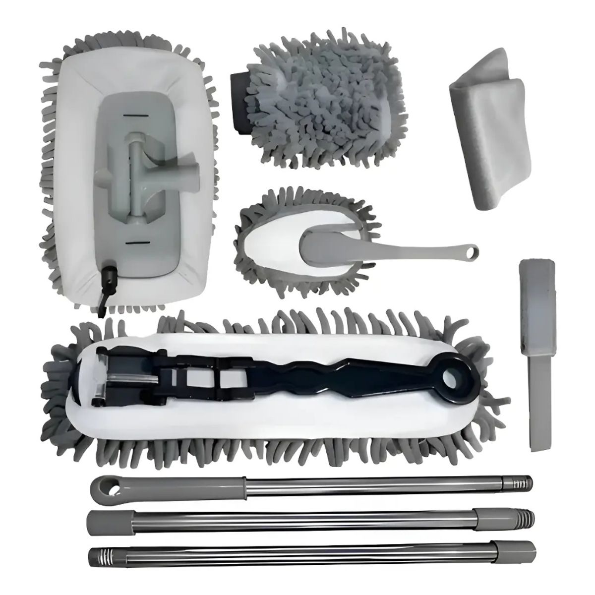 GENERICO - Kit Cepillos de Microfibra Auto Hogar Interior y Exterior