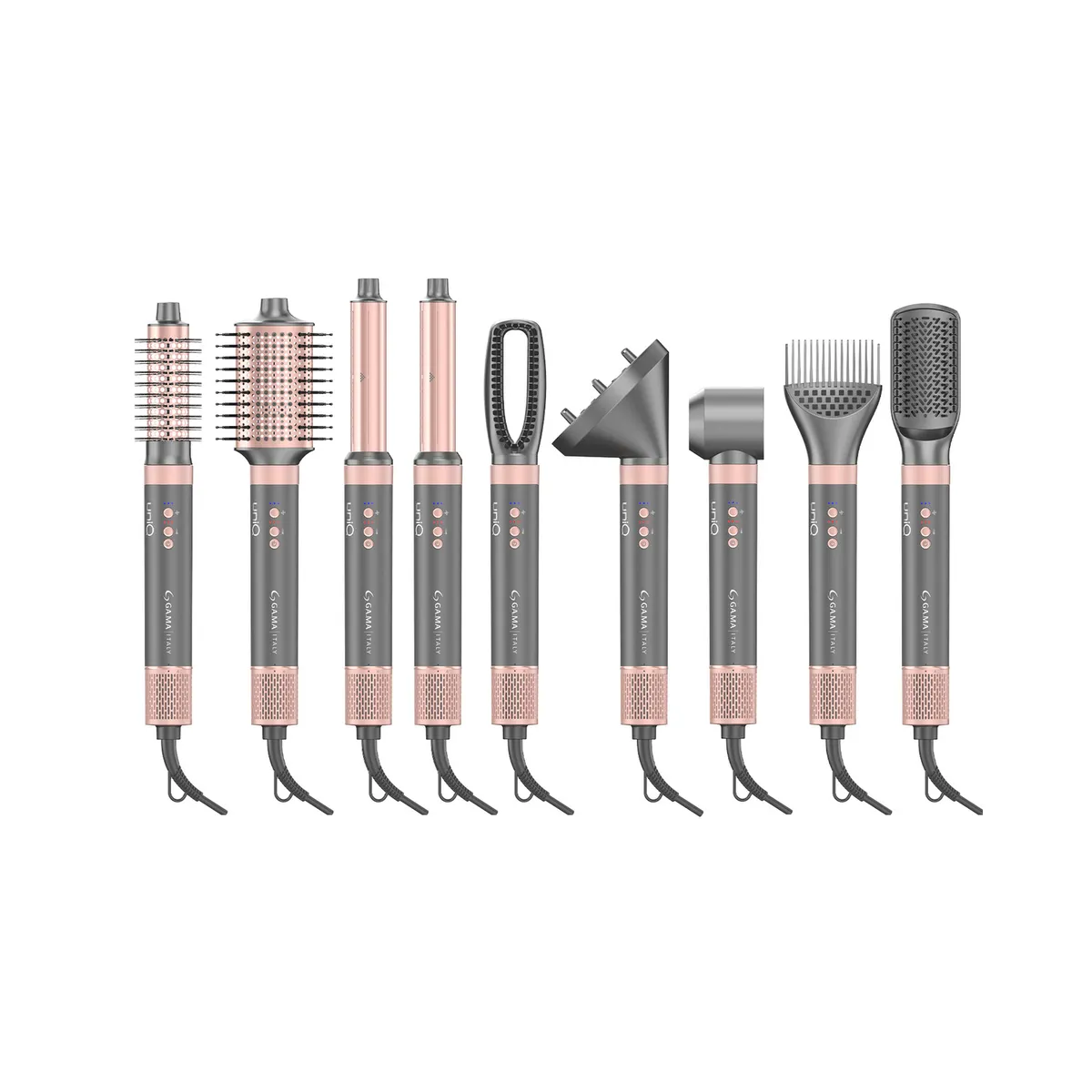 GAMA - Cepillo Secador Gama Multistyler UniQ Styler Flow 9 en 1 Ultra Ion
