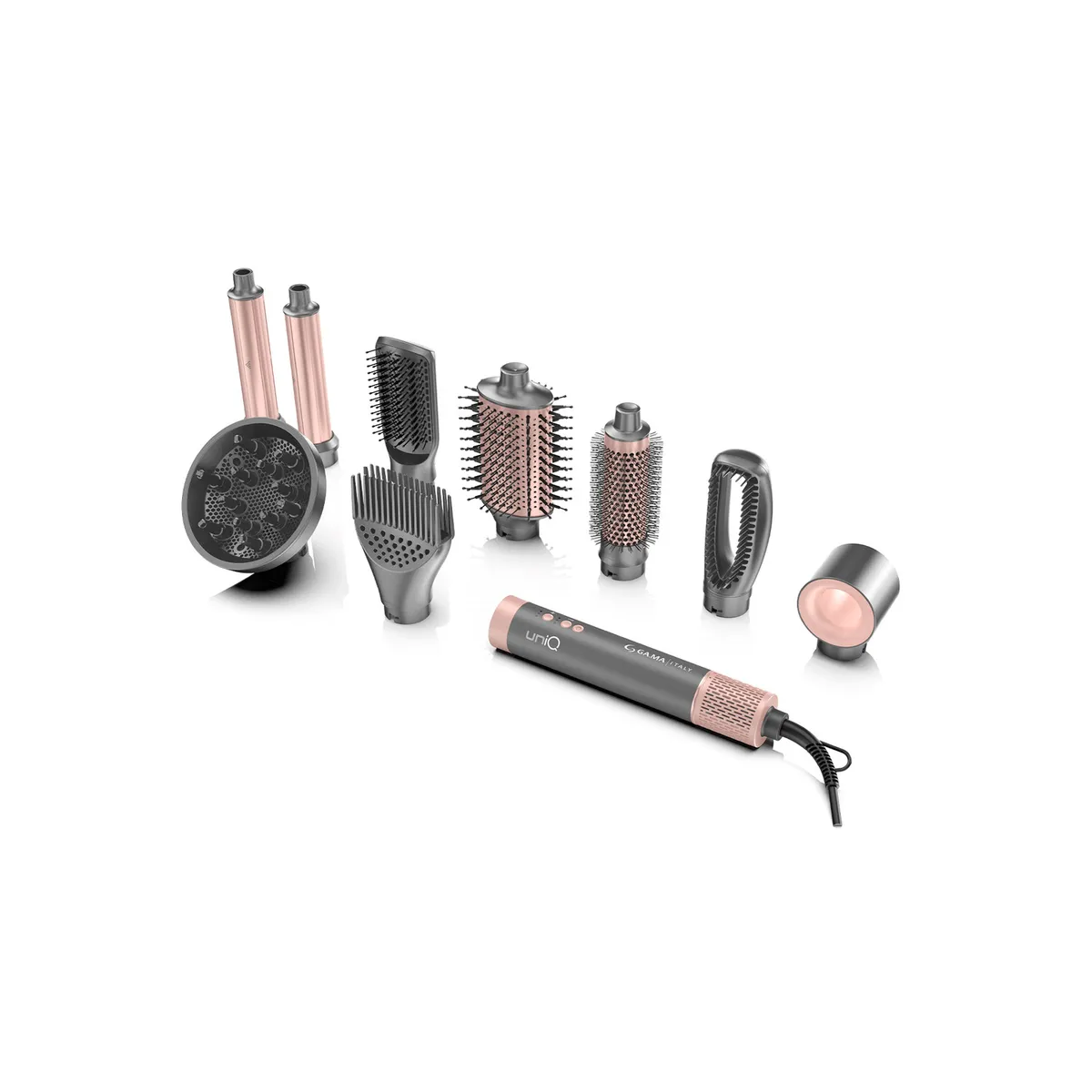 GAMA - Cepillo Secador Gama Multistyler UniQ Styler Flow 9 en 1 Ultra Ion
