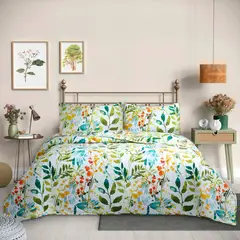 GENERICO - Cubrecama Quilt Reversible Estampado Selvático de 2.5 Plazas - Flowers Collection Martiné