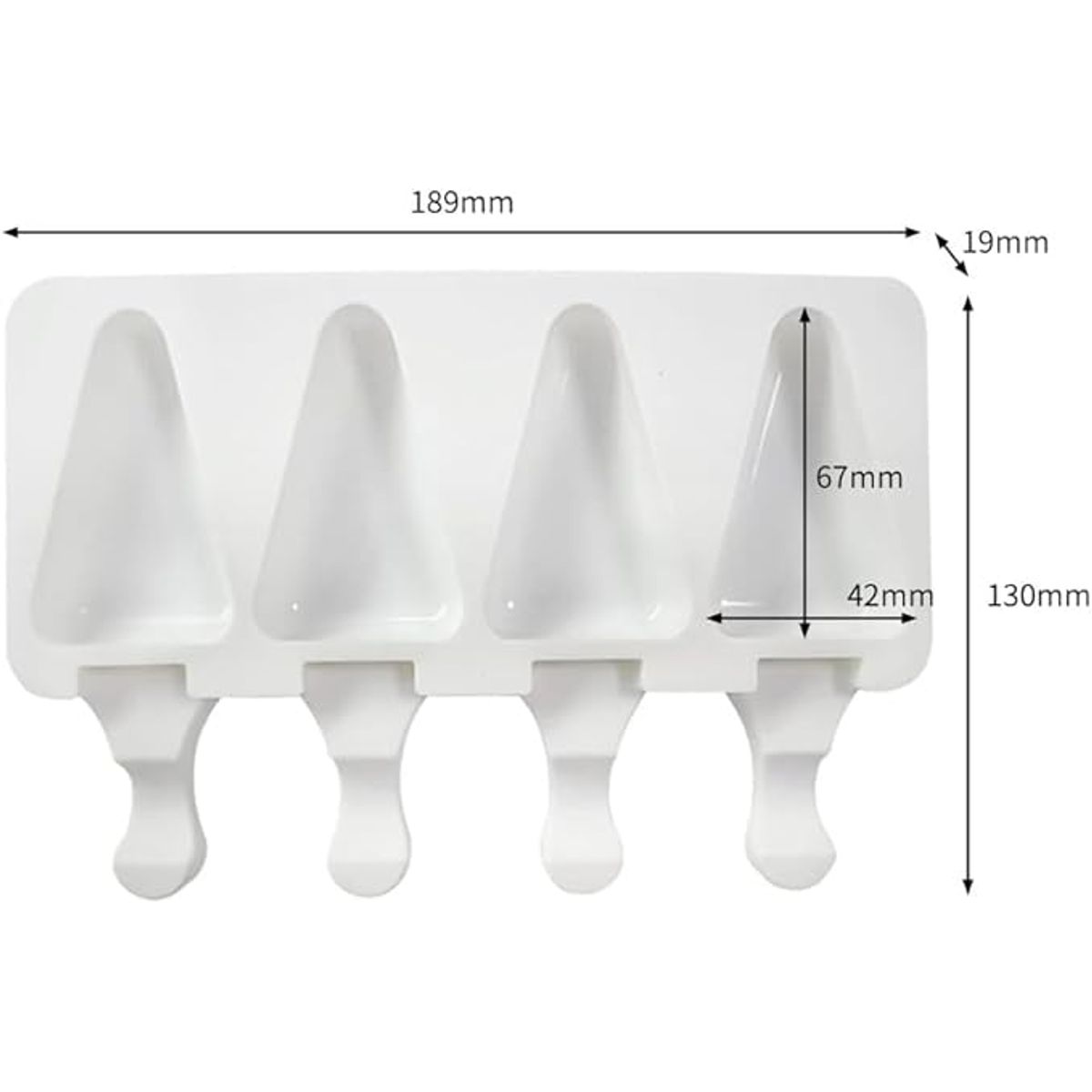 GENERICO - MOLDE DE SILICONA PALETAS DE CONOS