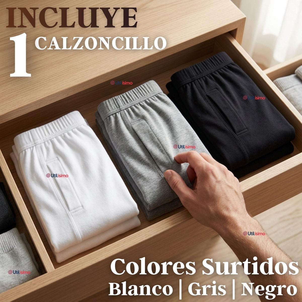 UTILISIMO - Calzoncillo Largo Algodón Calza Hombre Invierno Primera Capa