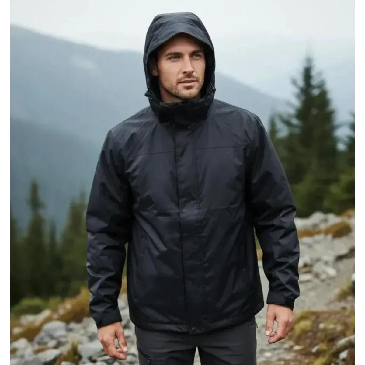 BLUE MOUNTAIN - CHAQUETA  IMPERMEABLE OUTDOOR  HOMBRE