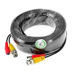 GENERICO - Cable para Cámara de Seguridad 20m Video y Energía CCTV Alta Calidad