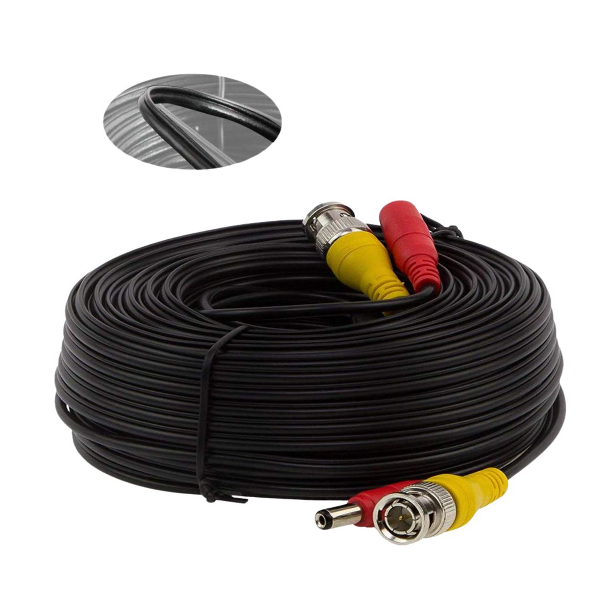 GENERICO - Cable para Cámara de Seguridad 20m Video y Energía CCTV Alta Calidad