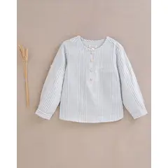 DADATI - Camisa niño de rayas celeste y blanco