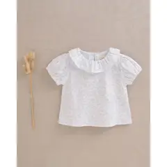 DADATI - Blusa bebé niña con detalles azules