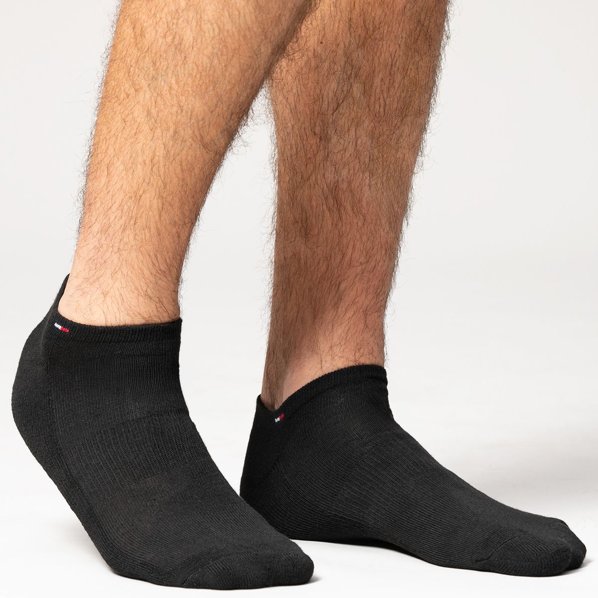 TOMMY HILFIGER - Pack De 6 Pares De Calcetines Invisibles Negro Tommy Hilfiger