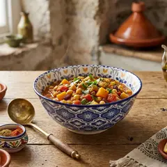 GENERICO - Set 6 Bowl Cerámico Estilo Mandala Azul 17 cm